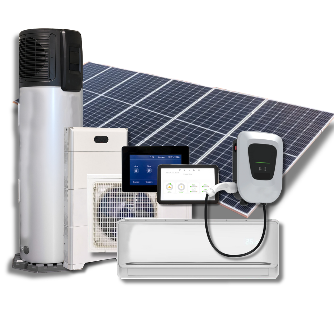 Package 21: Electric Heat Pump, Split System, Rooftop Solar with Battery , EV charger, Wireless Automation & Energy Monitoring - My Green Homes Upgrade